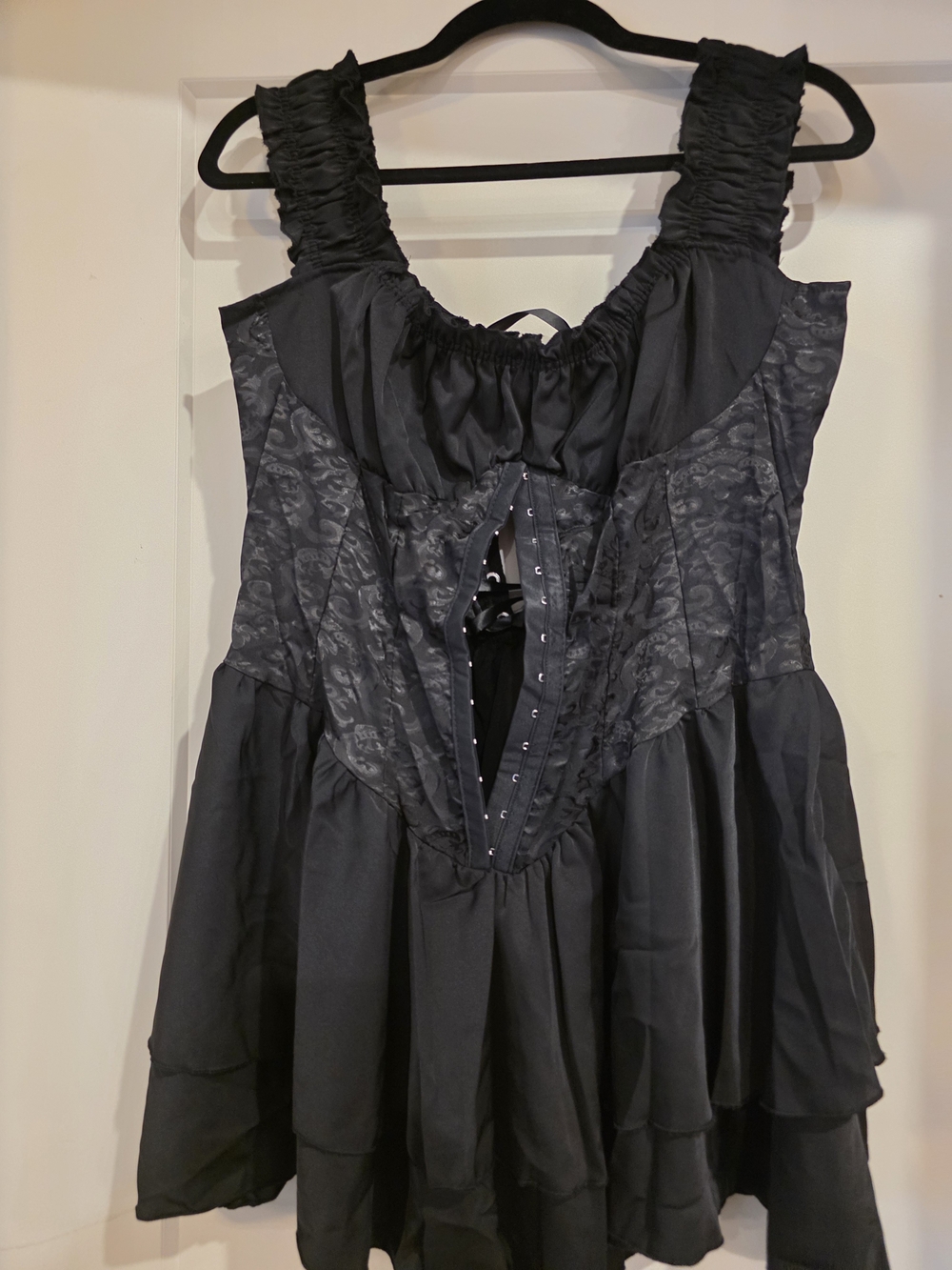 Elegant Black Corset-Style Dress